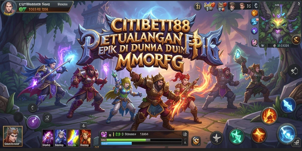 Tampilan gameplay <strong>CITIBET88</strong> dengan pertarungan seru di dunia MMORPG.