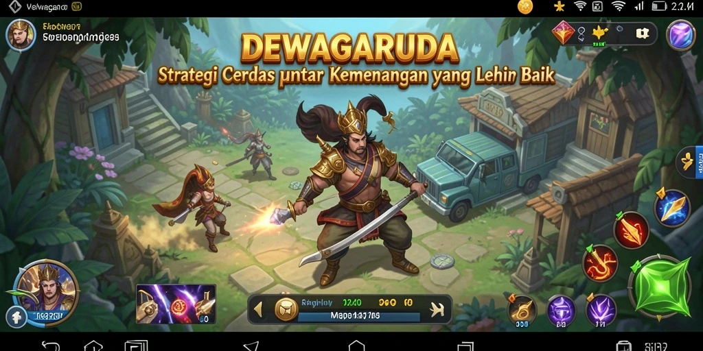 Tampilan gameplay DEWAGARUDA yang mendebarkan dan penuh strategi.