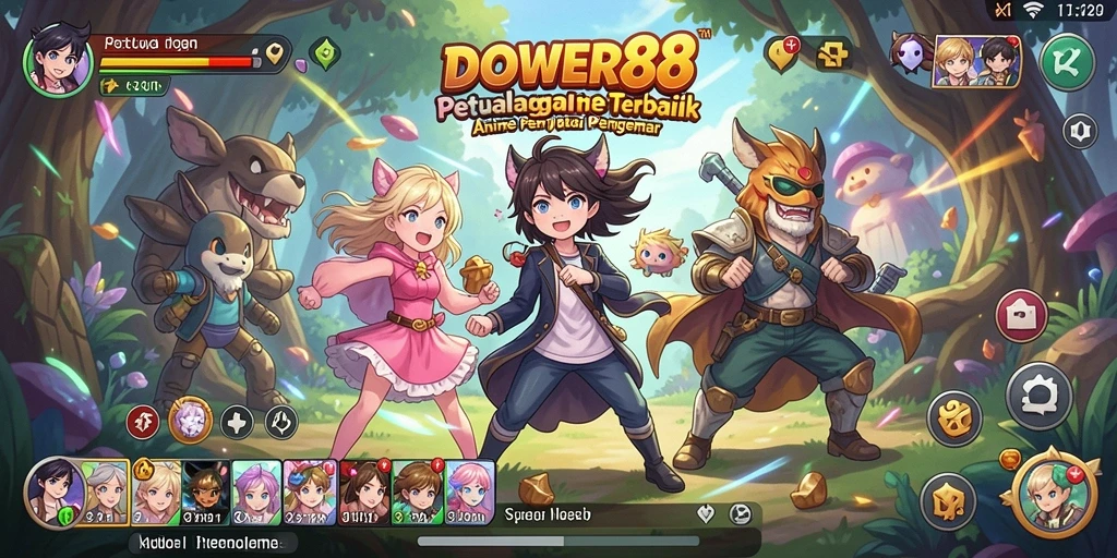 Screenshot DOWER88 menunjukkan pertarungan karakter Anime yang dinamis dan mendebarkan.