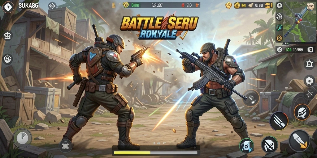 Tampilan seru dari gameplay yang mendebarkan di SUKA86.
